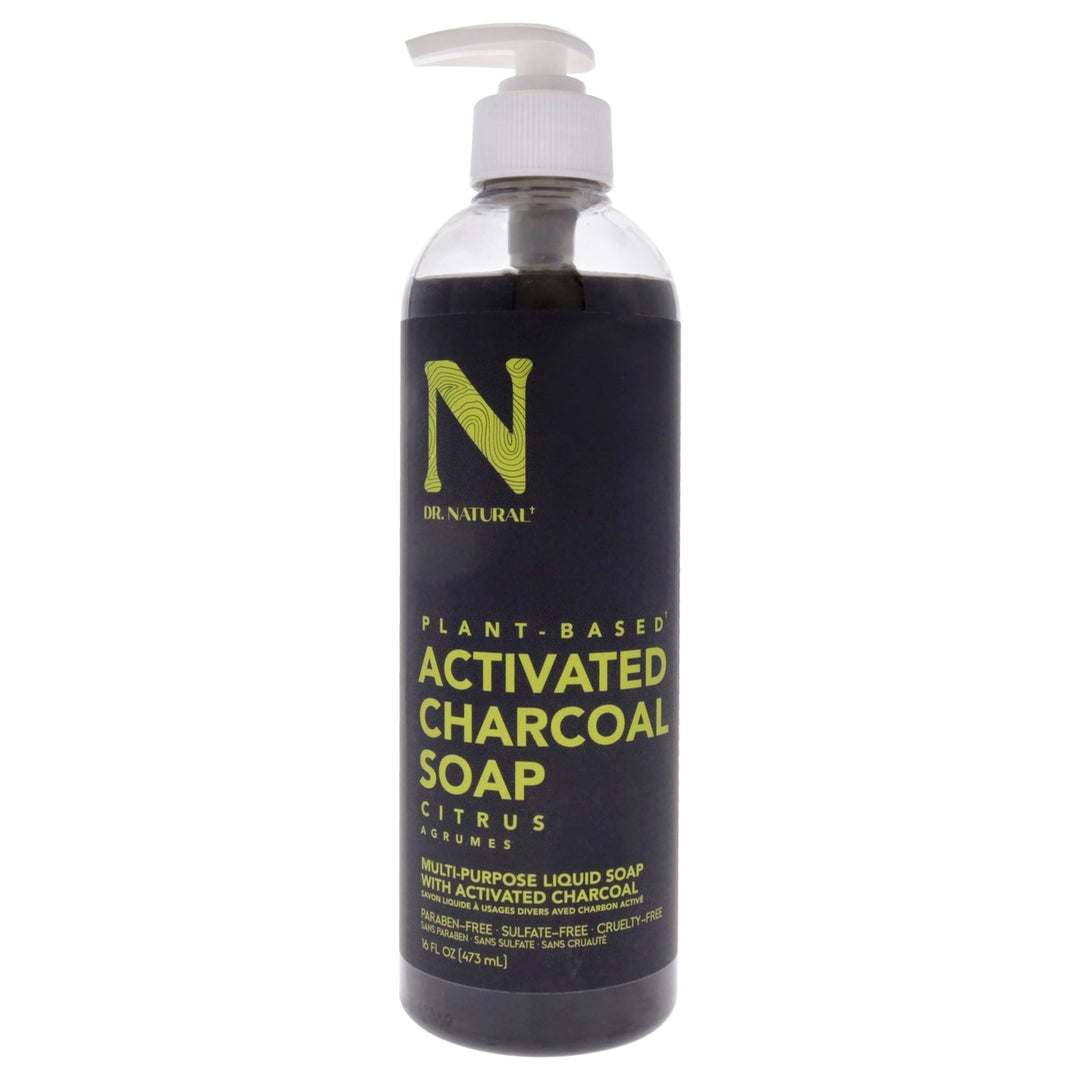 Dr. Natural Activated Charcoal Liquid Soap - Citrus by Dr. Natural for Unisex - 16 oz Soap Image 1