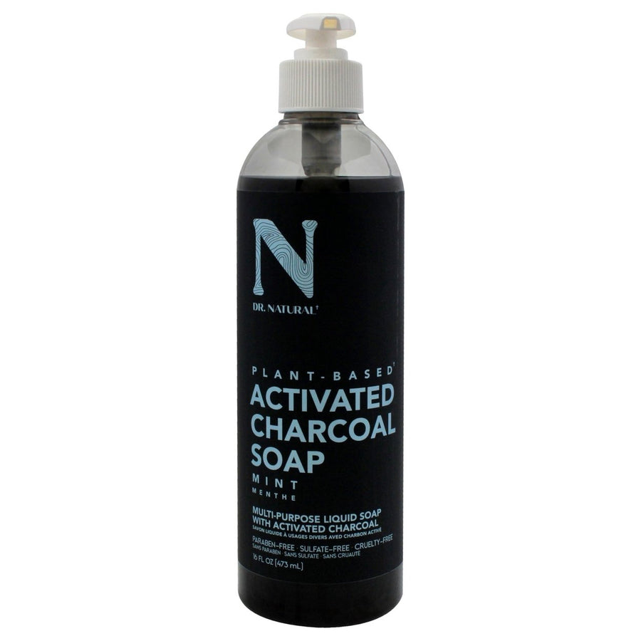 Dr. Natural Activated Charcoal Liquid Soap - Mint by Dr. Natural for Unisex - 16 oz Soap Image 1