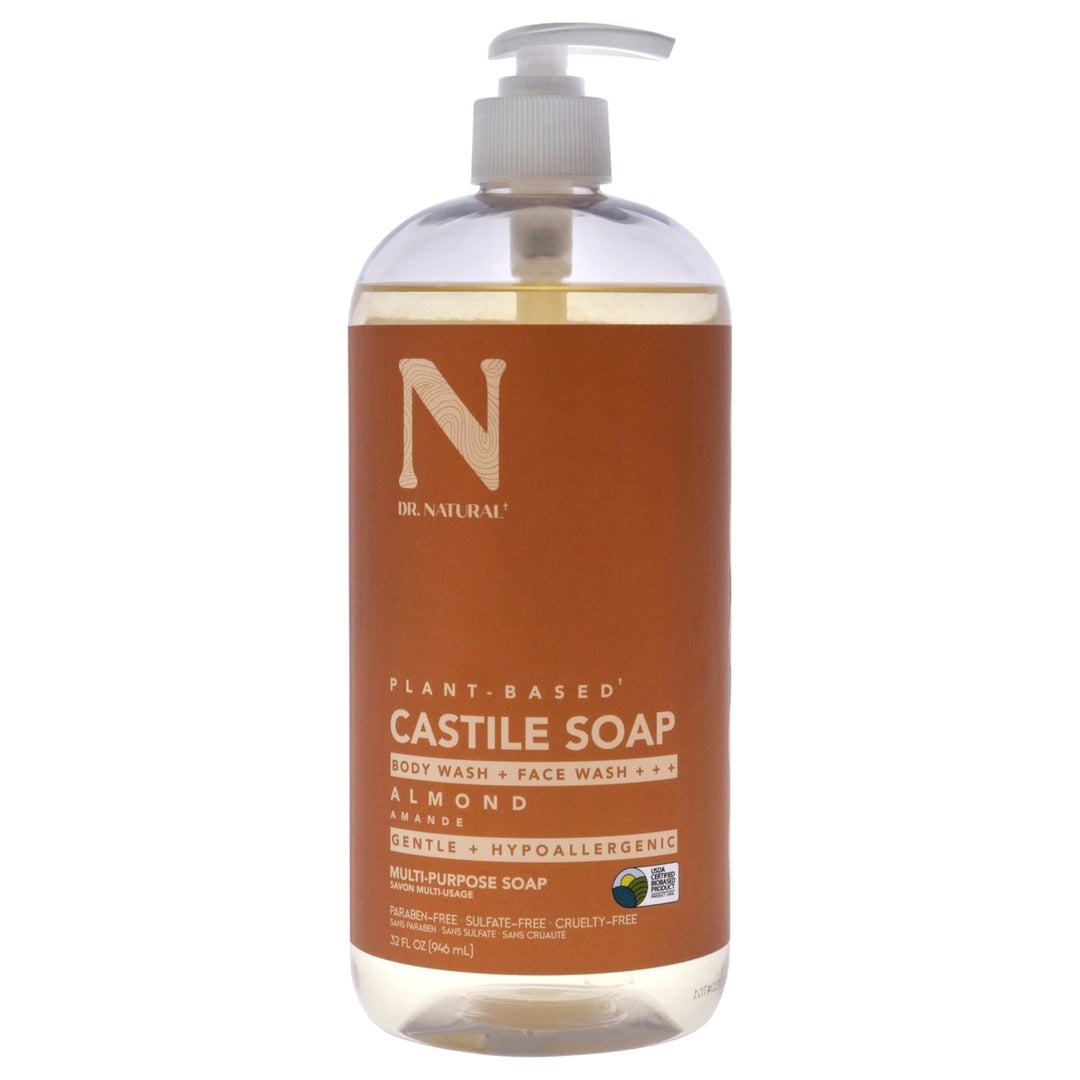 Dr. Natural Castile Liquid Soap - Almond by Dr. Natural for Unisex - 32 oz Soap Image 1