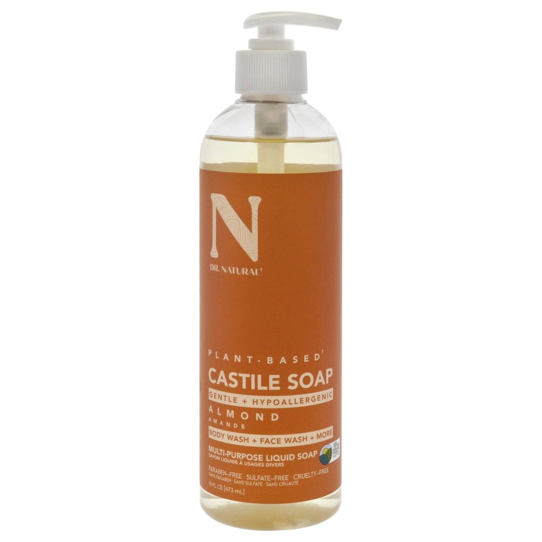 Dr. Natural Castile Liquid Soap - Almond by Dr. Natural for Unisex - 16 oz Soap Image 1