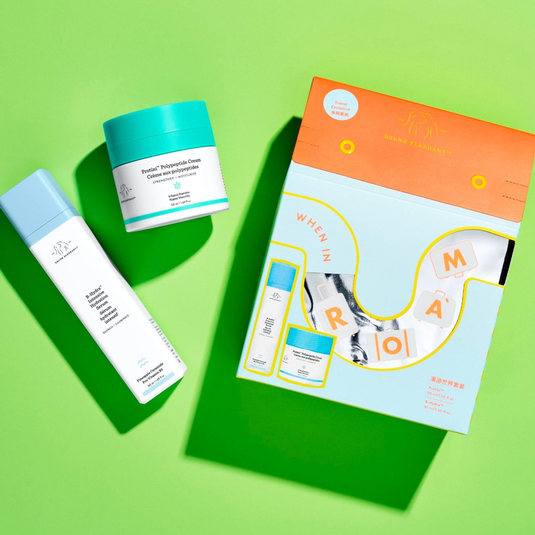 Drunk Elephant When In Roam Set: Protini Polypeptide Cream 50ml+ B-Hydra Intensive Hydration Serum 50ml 2pcs Image 2