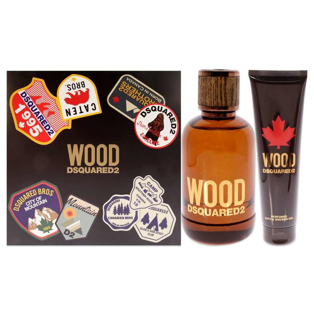 Dsquared2 Wood by Dsquared2 for Men - 2 Pc Gift Set 3.4oz EDT Spray 5.0oz Bath and Shower Gel Image 1