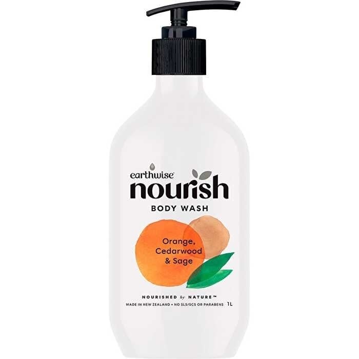 Earthwise Nourish Body Wash Orange Cedarwood and Sage 1000ml Image 1