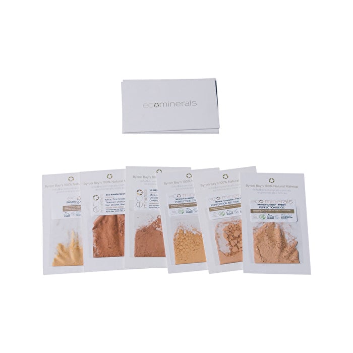 Eco Minerals Mineral Makeup Sample Set Fresh Dewy Finish Medium Tanned Image 1