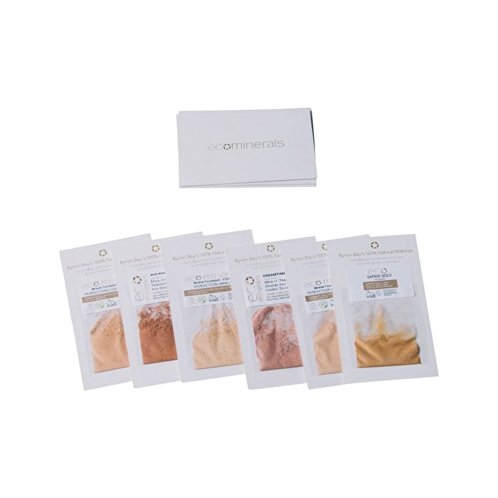 Eco Minerals Mineral Makeup Sample Set Fresh Dewy Finish Light Fair Image 1