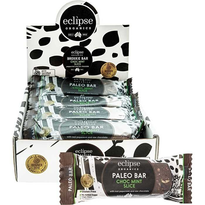 Eclipse Organics Raw Paleo Bar Choc Mint Slice 12x45g Image 1