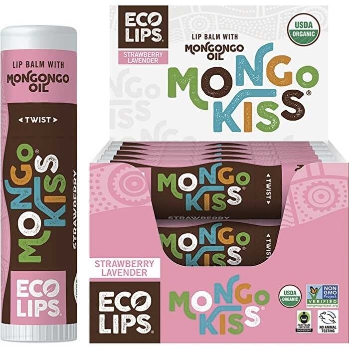 Eco Lips Lip Balm Mongo Kiss Strawberry Lav 15x7g Image 1