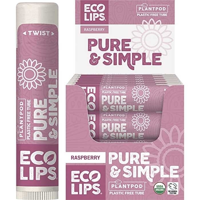 Eco Lips Lip Balm Pure and Simple Raspberry 24x4.25g Image 1