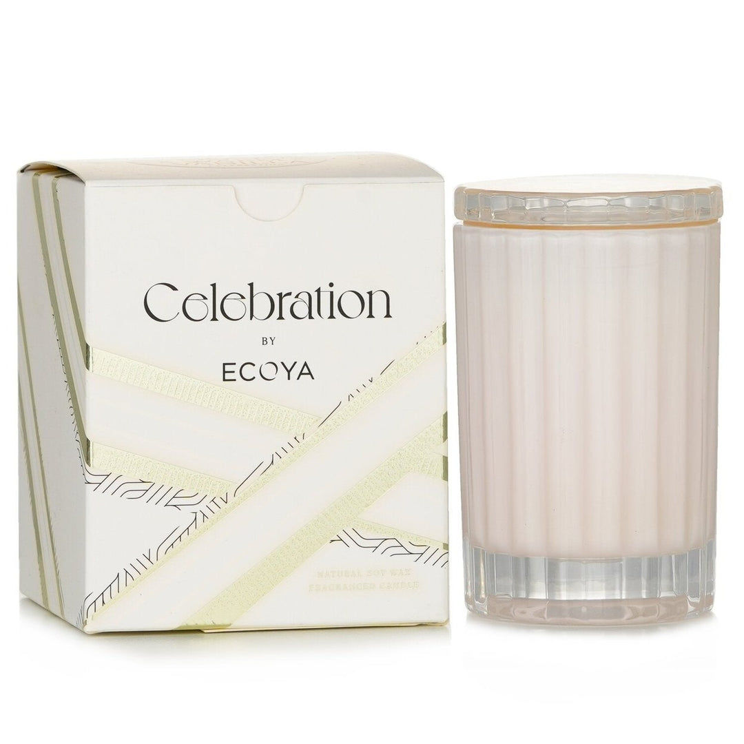 Ecoya Mini Celebration Candle - White Musk and Warm Vanilla 80g/2.8oz Image 2