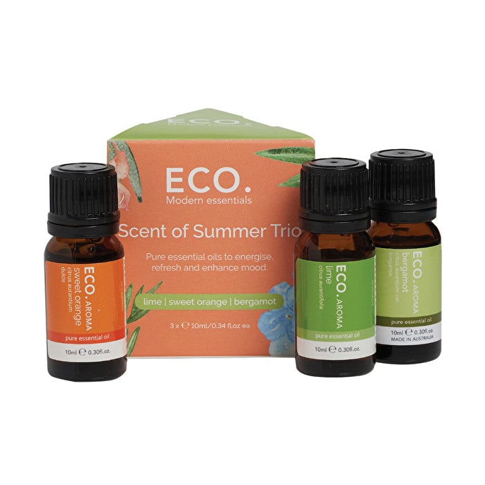 Eco Modern Essentials Aroma Essential Oil Trio Scents of Summer 10ml x 3 Pack Image 1