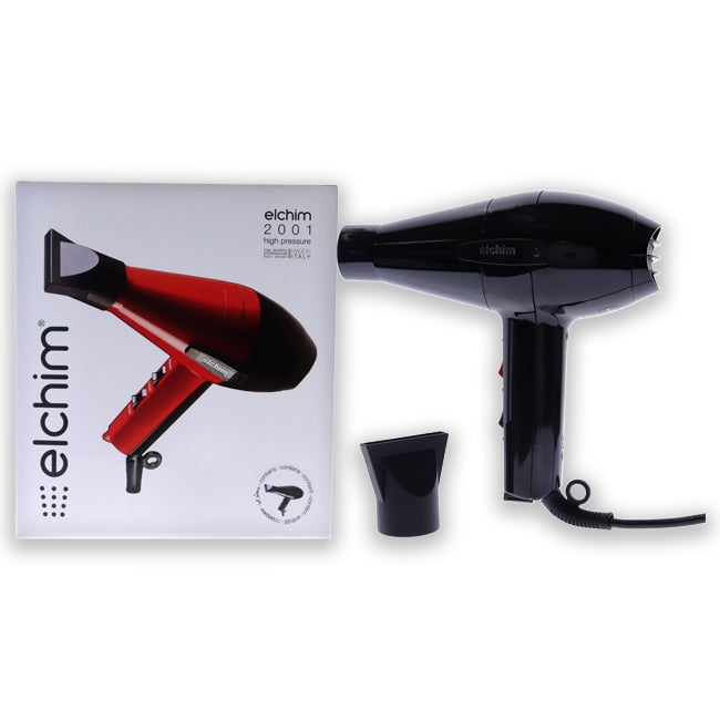 Elchim 2001 High Pressure Hair Dryer - Black by Elchim for Unisex - 1 Pc Hair Dryer Image 1