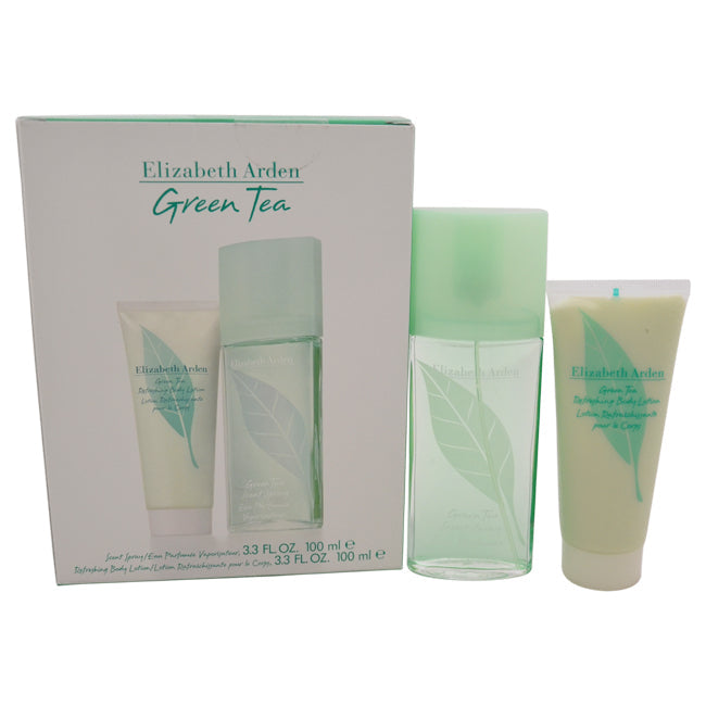 Elizabeth Arden Green Tea by Elizabeth Arden for Women - 2 Pc Gift Set 3.3oz Scent Spray 3.3oz Body Lotion Image 1