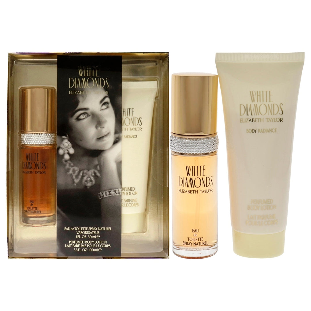 Elizabeth Taylor White Diamonds by Elizabeth Taylor for Women - 2 Pc Gift Set 1oz EDT Spray 3.3oz Body Lotion Image 1