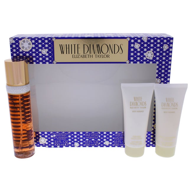 Elizabeth Taylor White Diamonds by Elizabeth Taylor for Women - 3 pc Gift Set 3.3oz EDT Spray 3.3oz body lotion 3.3oz Image 1