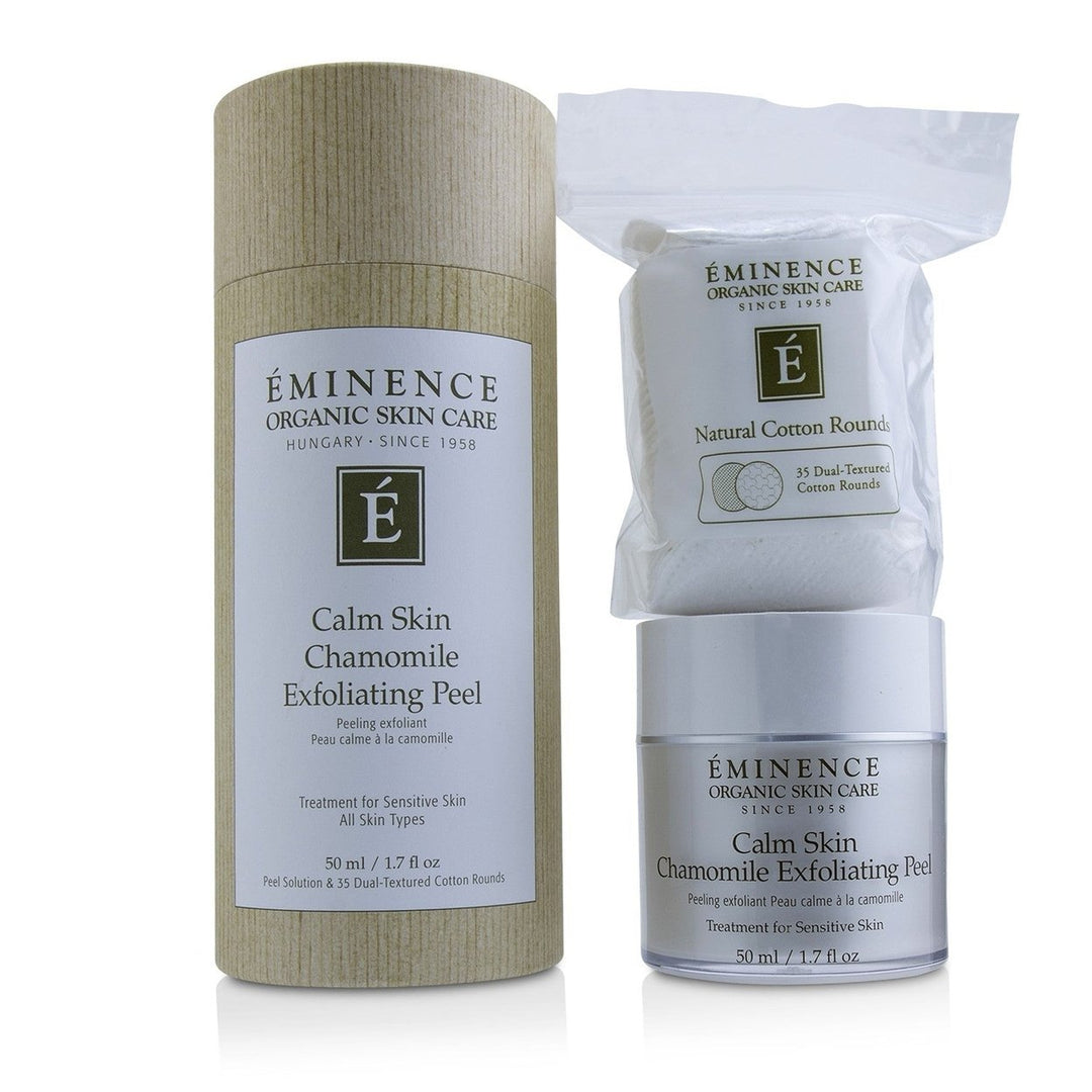 Eminence Calm Skin Chamomile Exfoliating Peel (with 35 Dual-Textured Cotton Rounds) 50ml/1.7oz Image 1