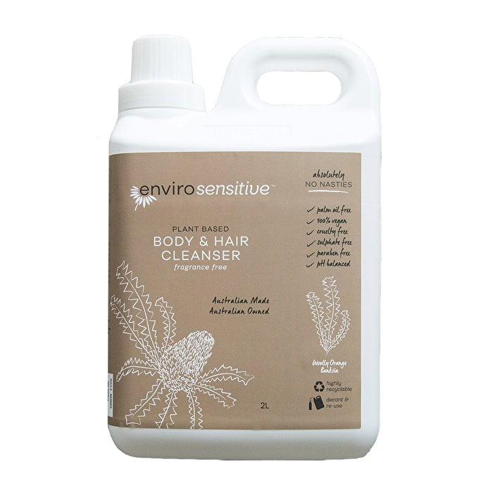 Envirocare EnviroSensitive Plant Based Body and Hair Cleanser Fragrance Free 2000ml Image 1