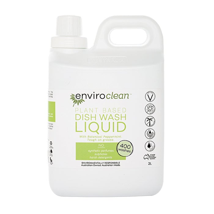 EnviroClean Plant Based Dish Wash Liquid (botanical peppermint) Liquid 2000ml Image 1