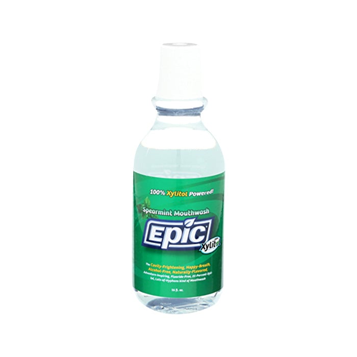 Epic Dental Epic Xylitol Alcohol-Free Mouthwash Spearmint 475ml Image 1