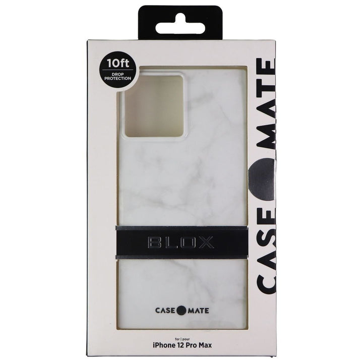 Case-Mate BLOX Series Rectangular Case for iPhone 12 Pro Max - White Marble Image 3