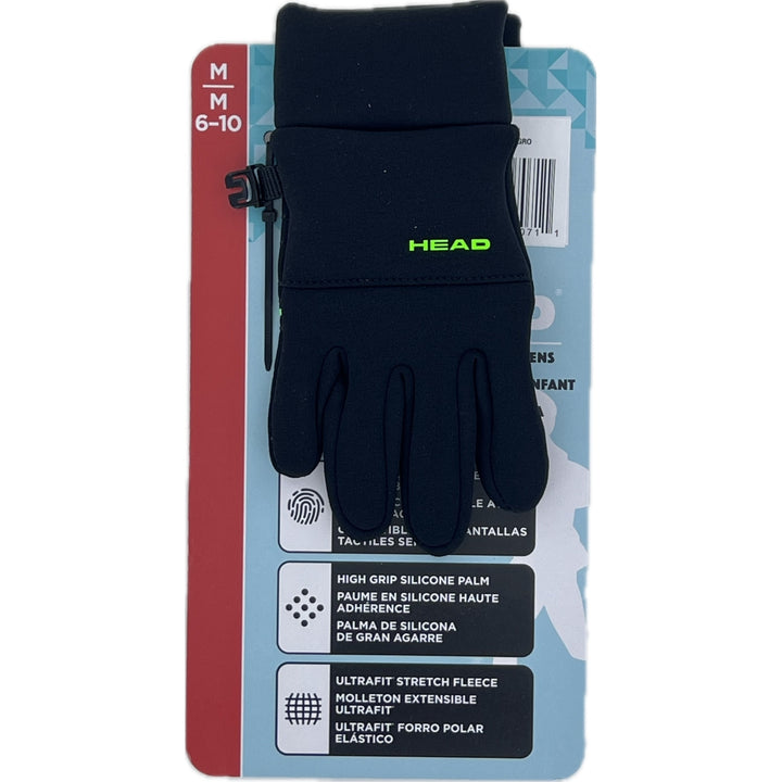 Head Kids Touchscreen Gloves 1 Pair Medium (Black) Image 1