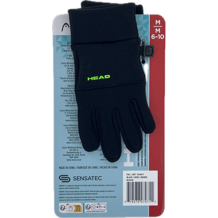 Head Kids Touchscreen Gloves 1 Pair Medium (Black) Image 3