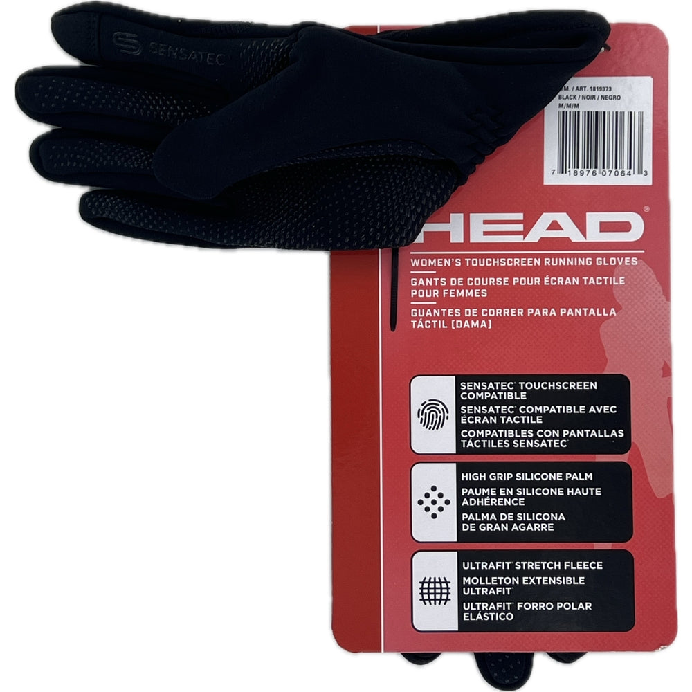 Head Womens Touchscreen Running Gloves 1 Pair Medium (Black) Image 2