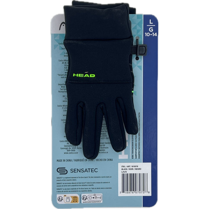 Head Kids Touchscreen Gloves 1 Pair Large (Black) Image 3