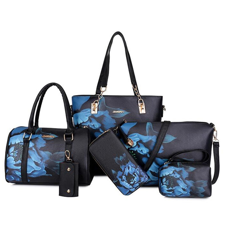 Six piece portable womens bag set Image 1