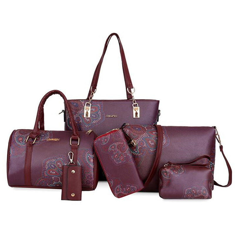 Six piece portable womens bag set Image 4