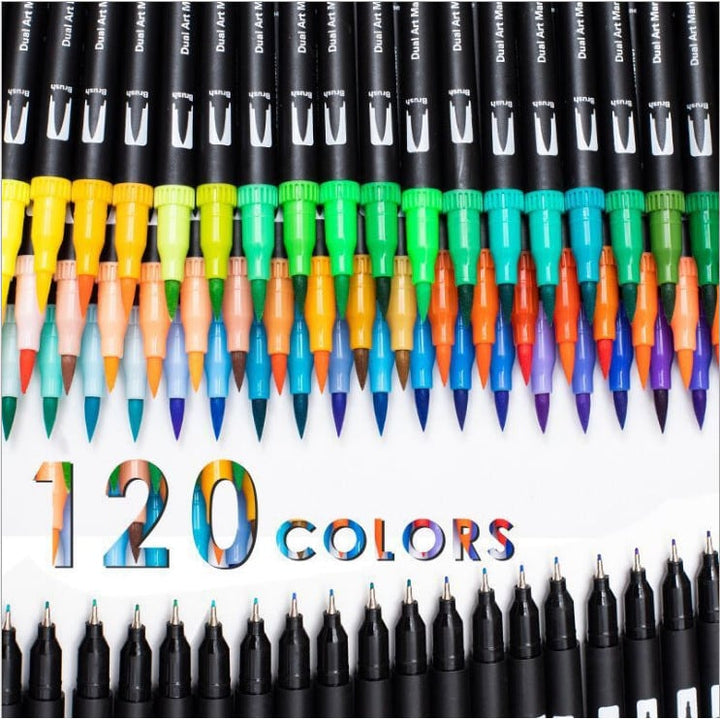 Soft Head Color Watercolor Pen Art Student Painting Coloring Gift Set Image 1