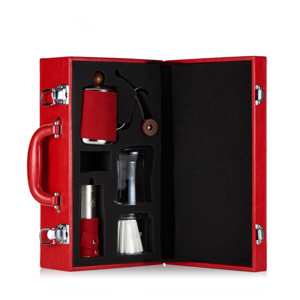 Travel Portable Coffee Gift Box Hand Brew Pot Coffee Pot Set Gift Box Image 1