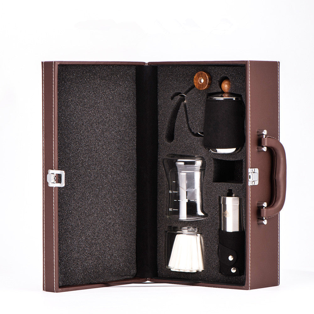 Travel Portable Coffee Gift Box Hand Brew Pot Coffee Pot Set Gift Box Image 2