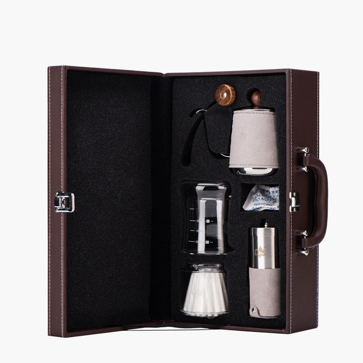 Travel Portable Coffee Gift Box Hand Brew Pot Coffee Pot Set Gift Box Image 4