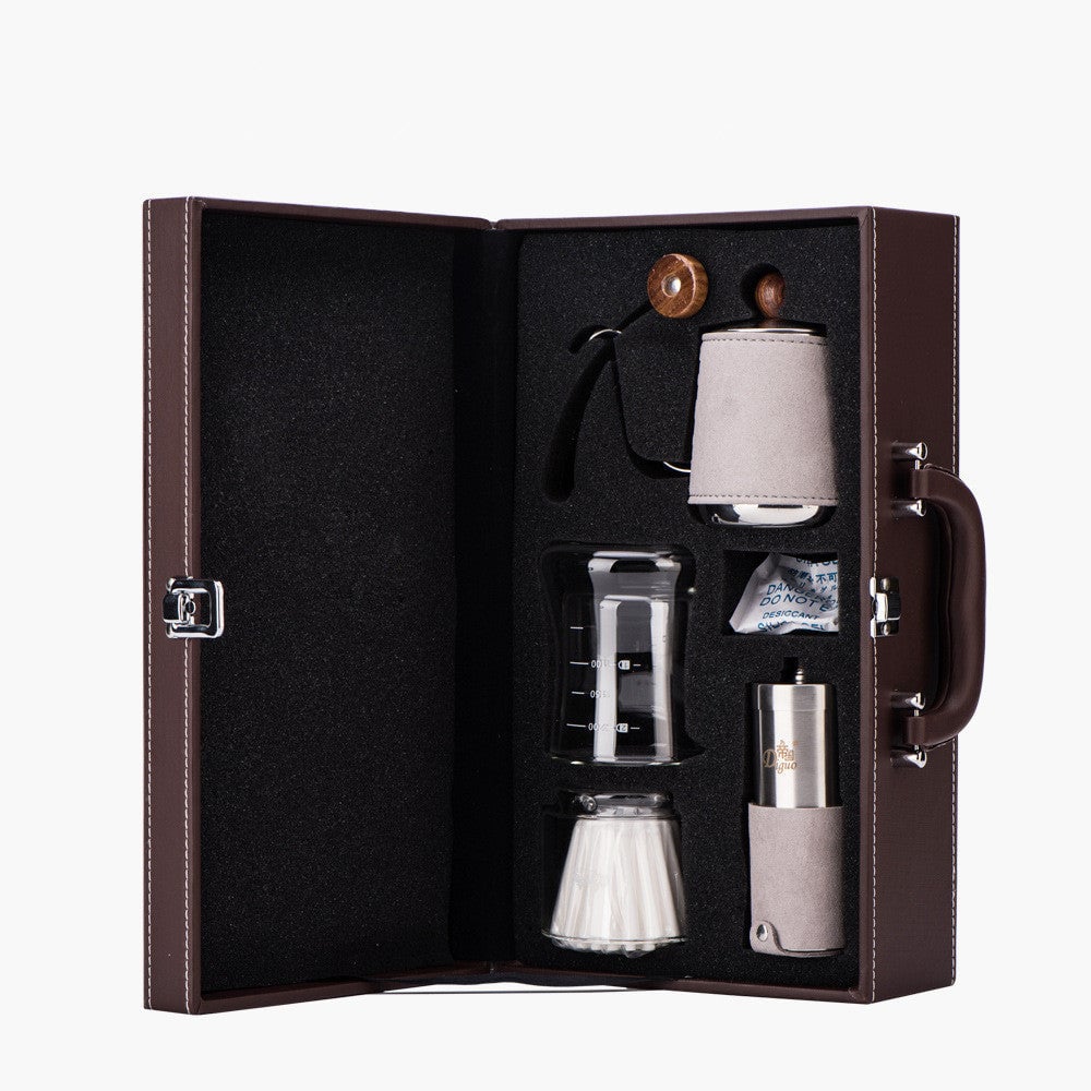 Travel Portable Coffee Gift Box Hand Brew Pot Coffee Pot Set Gift Box Image 1