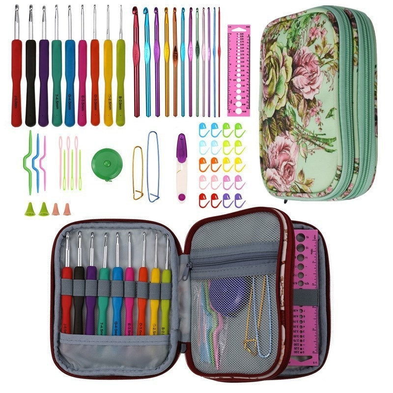 36 Styles Crochet Hook Set With Case Weaving Knitting Needles Set DIY Needle Arts Craft Sewing Tools Accessories For Image 2