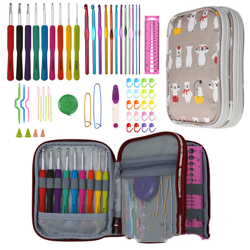 36 Styles Crochet Hook Set With Case Weaving Knitting Needles Set DIY Needle Arts Craft Sewing Tools Accessories For Image 3