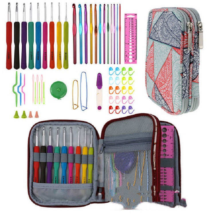 36 Styles Crochet Hook Set With Case Weaving Knitting Needles Set DIY Needle Arts Craft Sewing Tools Accessories For Image 6