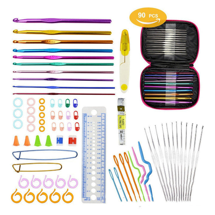 36 Styles Crochet Hook Set With Case Weaving Knitting Needles Set DIY Needle Arts Craft Sewing Tools Accessories For Image 7