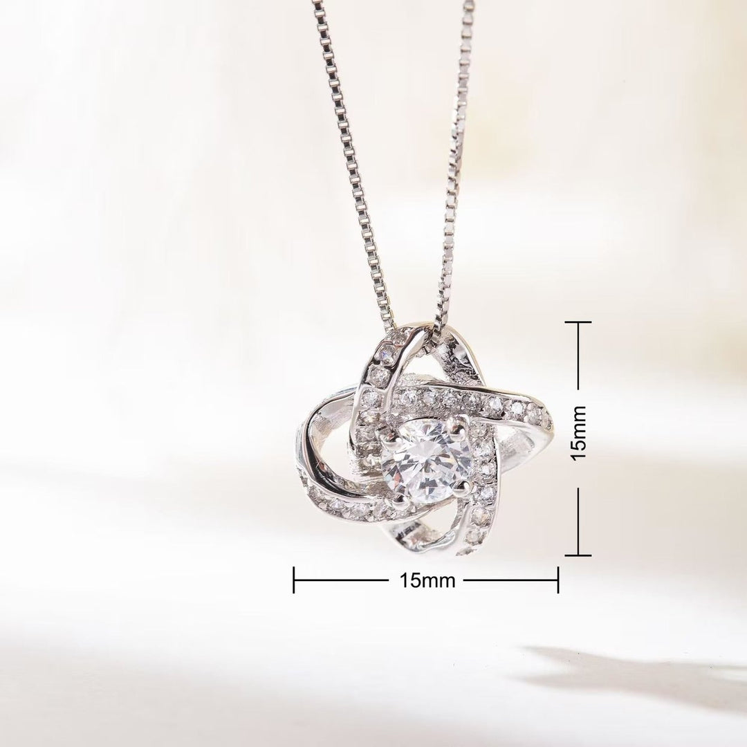 857. Flower Knot Pendant Necklace Image 10