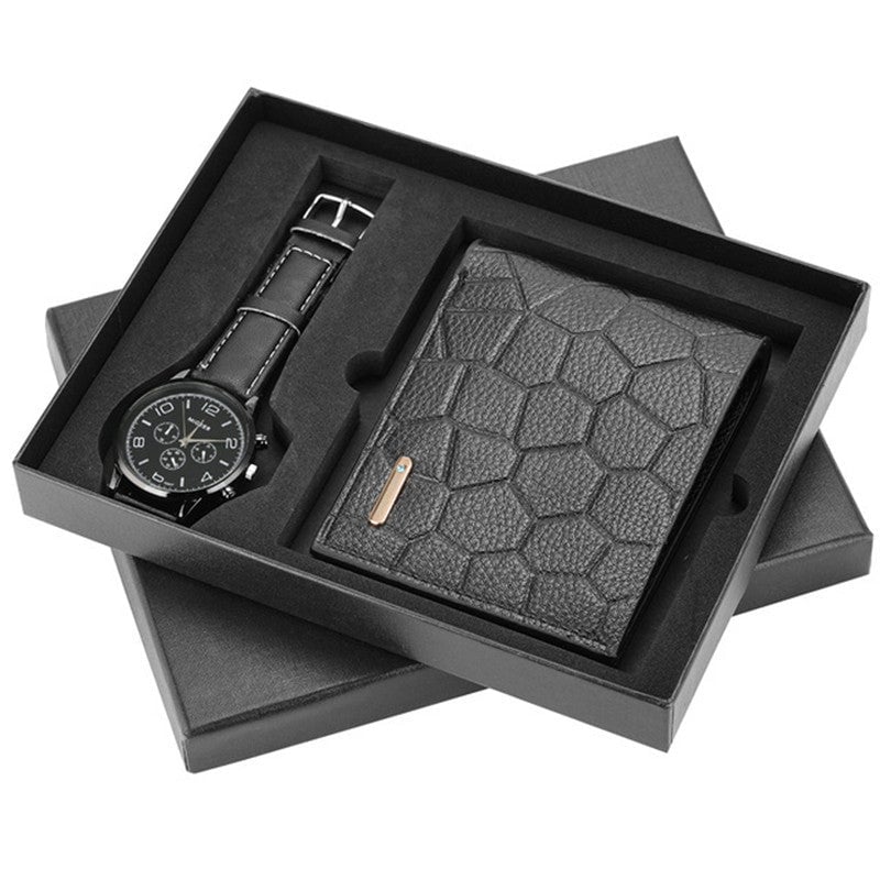 Boutique Gift Set Wallet Cool Belt Quartz Watch Image 1