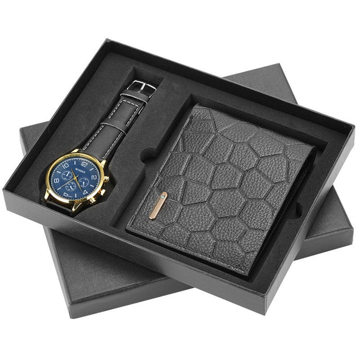 Boutique Gift Set Wallet Cool Belt Quartz Watch Image 1