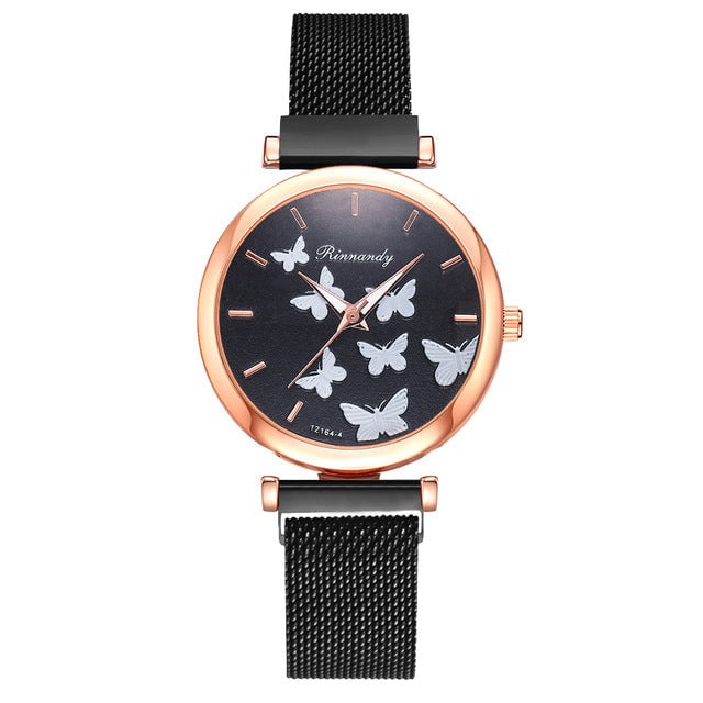 Butterfly Dial Quartz Watch Set Image 1