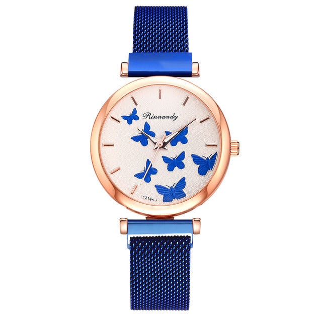 Butterfly Dial Quartz Watch Set Image 1