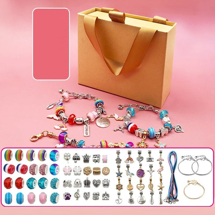 Childrens Diy Handmade Beaded Bracelet Creative Jewelry Set Gift Box Image 4