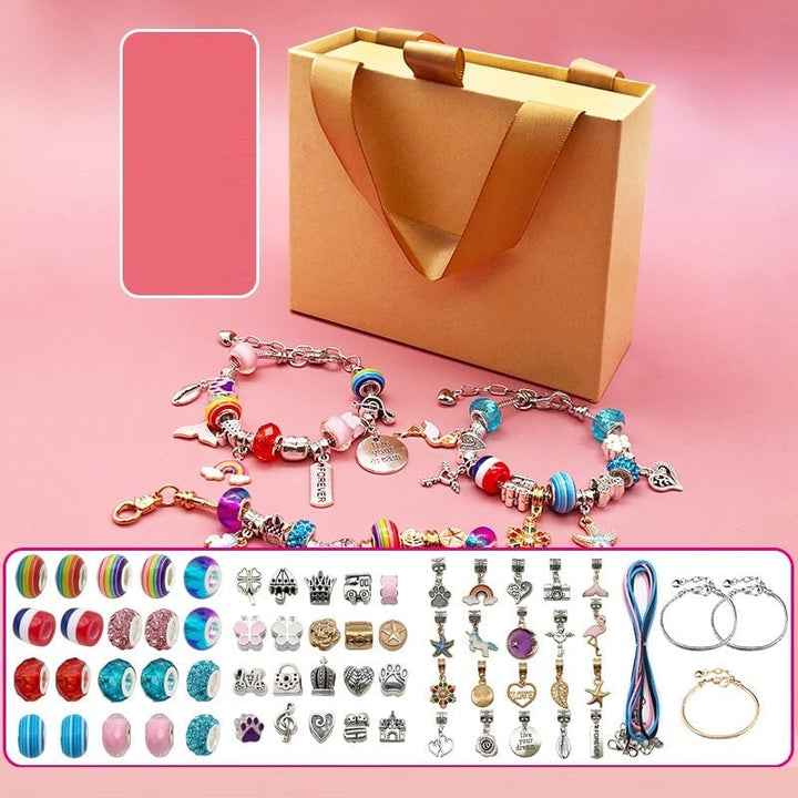 Childrens Diy Handmade Beaded Bracelet Creative Jewelry Set Gift Box Image 1