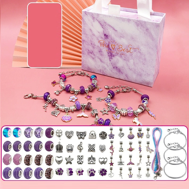 Childrens Diy Handmade Beaded Bracelet Creative Jewelry Set Gift Box Image 6