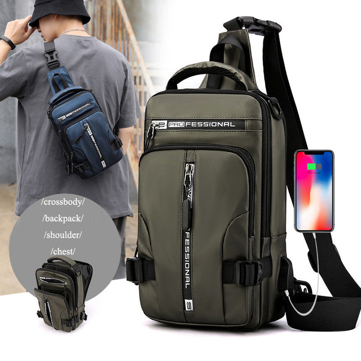 Crossbody Bags Men Multifunctional Backpack Shoulder Chest Bags Image 1