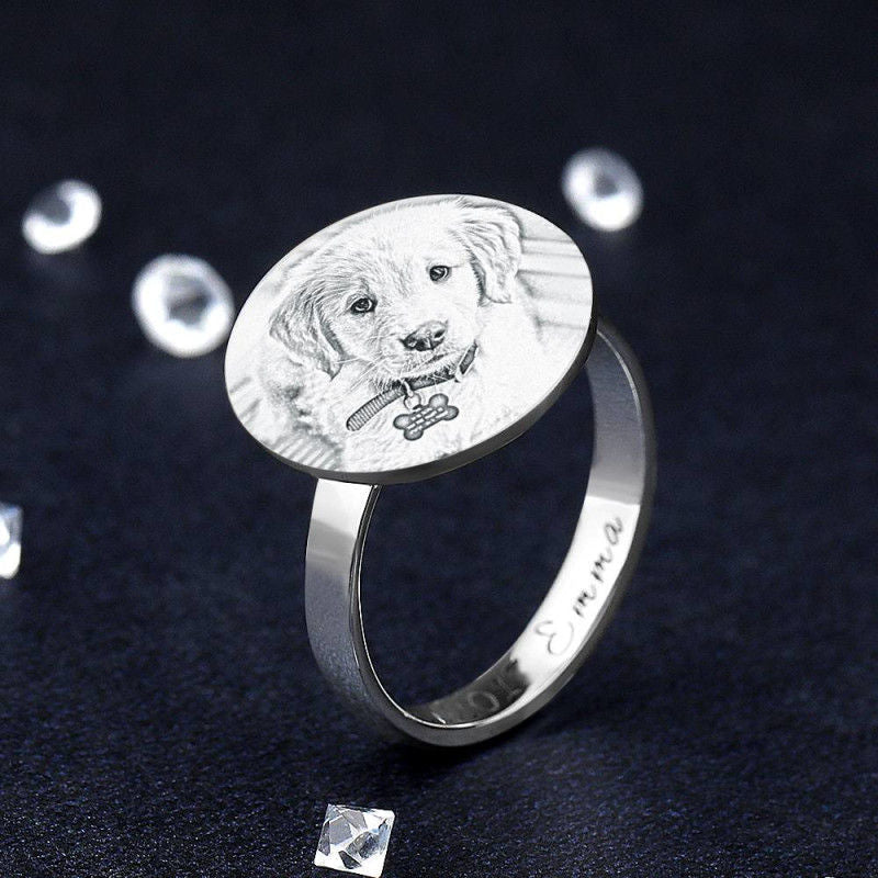 Customize Pet Rings for Pet Lovers 925 Sliver Image 3