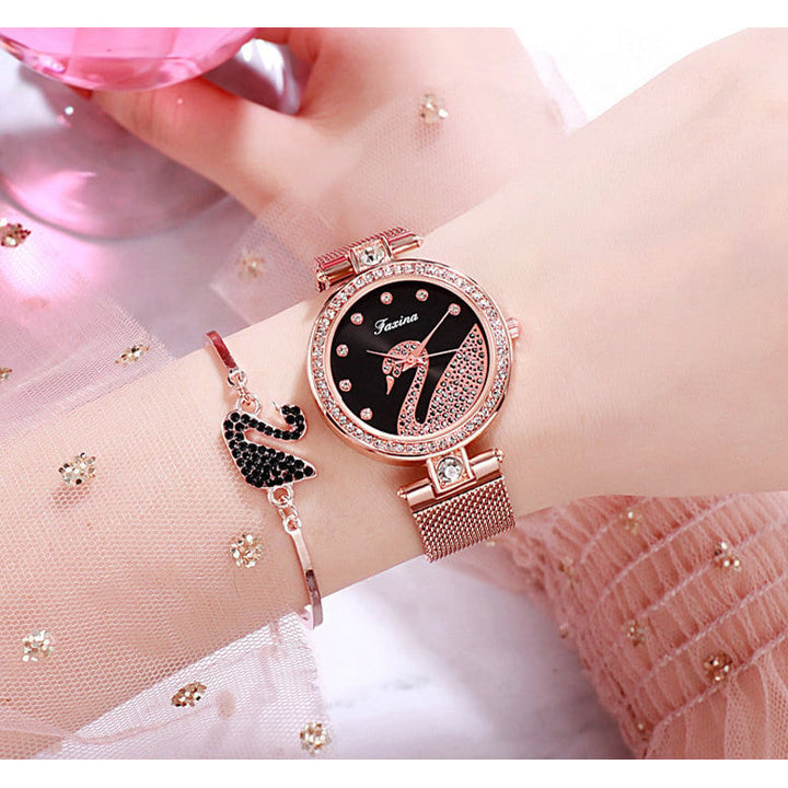 Fashion bracelet necklace ring ladies watch set Image 6