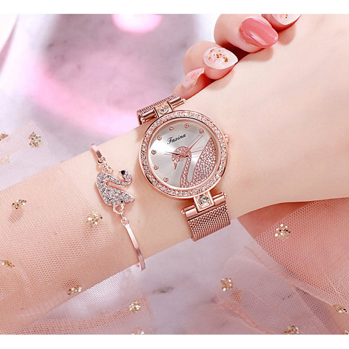 Fashion bracelet necklace ring ladies watch set Image 1